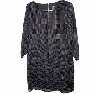 H&M Mini Dot Chiffon lined Shift dress 14